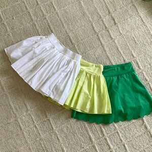 3 tennis skorts (briefs attached)